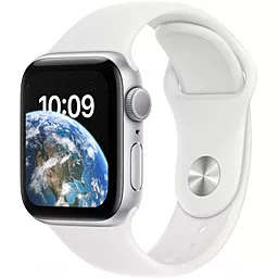 Смарт-годинник Apple Watch SE 2022 GPS 44mm Silver Aluminium Case with White Sport Band - Regular (MNK23UL/A) - фото Смарт-годинник Apple Watch SE 2022 GPS 44mm Silver Aluminium Case with White Sport Band - Regular (MNK23UL/A)