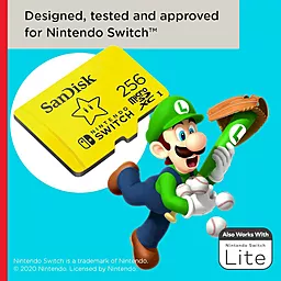 Карта памяти SanDisk microSDXC Nintendo Switch 256GB Class 10 (SDSQXAO-256G-GN3ZN) - миниатюра 3