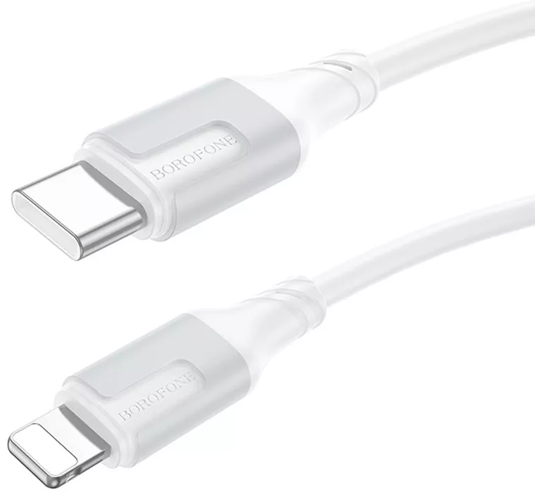 Кабель Borofone BX101 Creator USB Type-C - Lightning 27w 3a 1м PD сable White - фото 2
