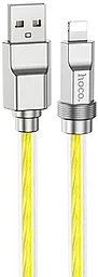USB Кабель Hoco Solid silicone U113 12W 2.4A Lightning Cable Gold