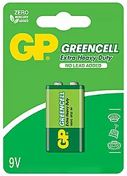 Батарейки GP 1604GLF / 6F22 (крона) Greencell BLISTER CARD 1шт 9 V