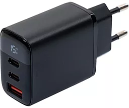 Сетевое зарядное устройство Vinga 30w PD 2xUSB-C/USB-A ports charger black (VCR30ACCDB) - фото Сетевое зарядное устройство Vinga 30w PD 2xUSB-C/USB-A ports charger black (VCR30ACCDB)