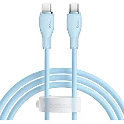 Кабель Baseus Pudding Series Fast Charging USB Type-C - Type-C 100w 5a 2м PD cable Blue (P10355702311-01) - фото Кабель Baseus Pudding Series Fast Charging USB Type-C - Type-C 100w 5a 2м PD cable Blue (P10355702311-01)