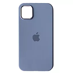 Чехол Silicone Case Full Camera Square Metal Frame for Apple iPhone 11 Lavander grey
