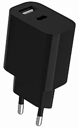 Сетевое зарядное устройство Gembird 2.4a USB-C/USB-A ports charger black (TA-UC-2AC12-01-BK) - фото Сетевое зарядное устройство Gembird 2.4a USB-C/USB-A ports charger black (TA-UC-2AC12-01-BK)