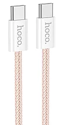 Кабель USB PD Hoco X104 Source 60w 3a USB Type-C - Type-C cable pink