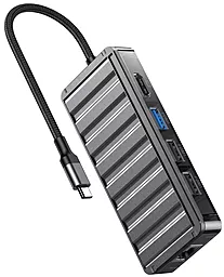 Мультипортовый USB Type-C хаб XO HUB016 7-in-1 grey