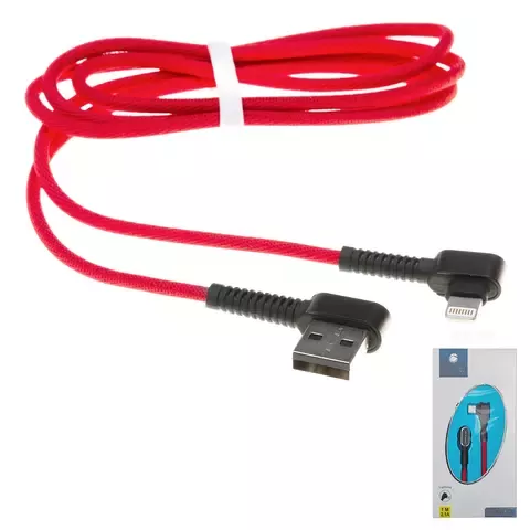 Кабель Konfulon S74 USB-A - Lightning 10.5w 1м cable Red - фото 1