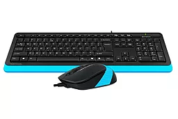 Комплект (клавіатура+мишка) A4Tech Fstyler проводной Black+Blue USB (F1010) - мініатюра 3