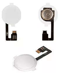 Шлейф iPhone 4 / 4G с кнопкой Home Original White
