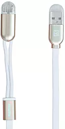 Кабель USB Remax Twins 2-in-1 USB Lightning/micro USB Cable White (RC-025t)