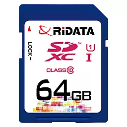 Карта пам'яті Ridata SDXC 64GB Class 10 UHS-I U1 (FF960213) - фото Карта пам'яті Ridata SDXC 64GB Class 10 UHS-I U1 (FF960213)