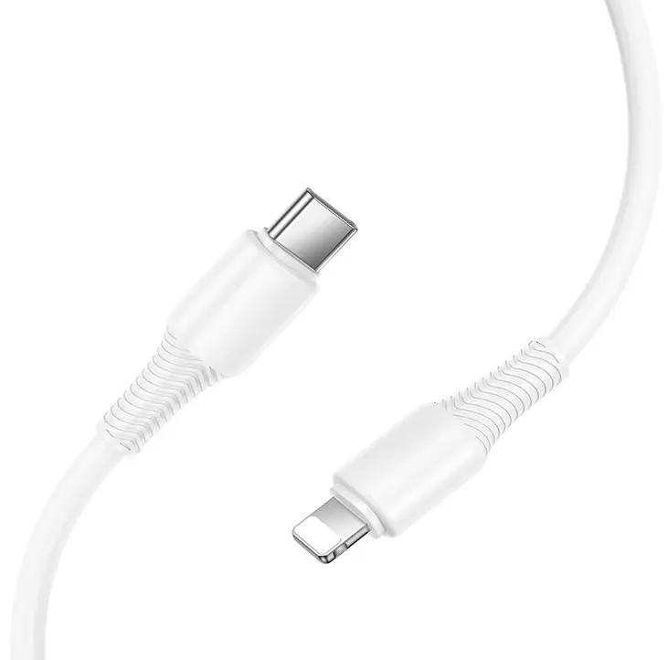 Кабель Hoco X120 USB Type-C - Lightning 27w 3a 1м PD сable White - фото 2