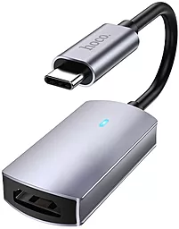 Відео перехідник (адаптер) Hoco UA20 USB Type-C - HDMI v1.4 4k 60hz 0.12m metal gray