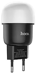 Сетевое зарядное устройство Hoco C87A 2.4a 2xUSB-A ports charger + Lightning cable black - фото Сетевое зарядное устройство Hoco C87A 2.4a 2xUSB-A ports charger + Lightning cable black