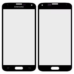 Корпусне скло дисплея Samsung Galaxy S5 G900F, G900M, G900T, G900K, G900S, G900I, G900A, G900W8, G900L, G900H Black
