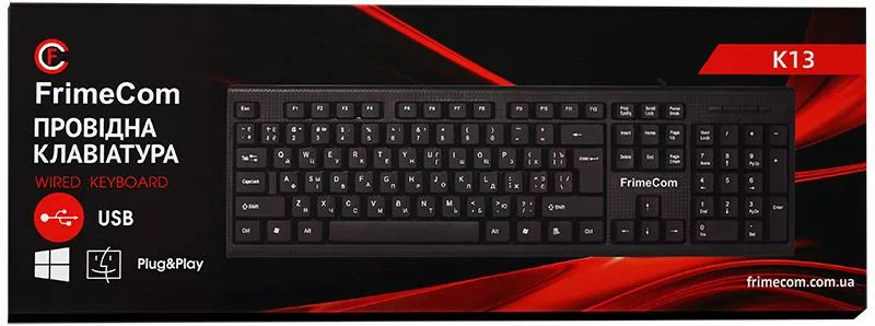Клавіатура FrimeCom K13 USB Black - фото 2