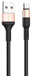 Кабель USB Hoco X26 Xpress micro USB Cable Black/Gold