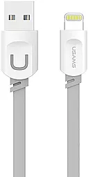 Кабель Usams USB-A - Lightning 12w 2.4a 1м cable Grey (US-SJ008) - фото Кабель Usams USB-A - Lightning 12w 2.4a 1м cable Grey (US-SJ008)