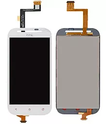 Дисплей HTC One SV (C520e, T528t) (без отверстия под фронтальную камеру) с тачскрином, White - фото Дисплей HTC One SV (C520e, T528t) (без отверстия под фронтальную камеру) с тачскрином, White