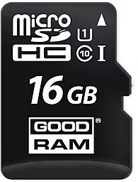 Карта пам'яті GooDRam microSDHC 16GB Class 10 UHS-1 U1 (M1A0-0160R11) - фото Карта пам'яті GooDRam microSDHC 16GB Class 10 UHS-1 U1 (M1A0-0160R11)