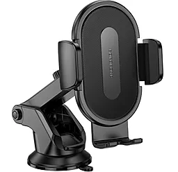 Держатель Borofone BH134 Rio push-type car holder (center console) Black - фото Держатель Borofone BH134 Rio push-type car holder (center console) Black
