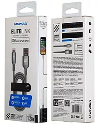 USB Кабель Momax Elite Link Lightning to USB Cable Grey (DL11D) - мініатюра 4