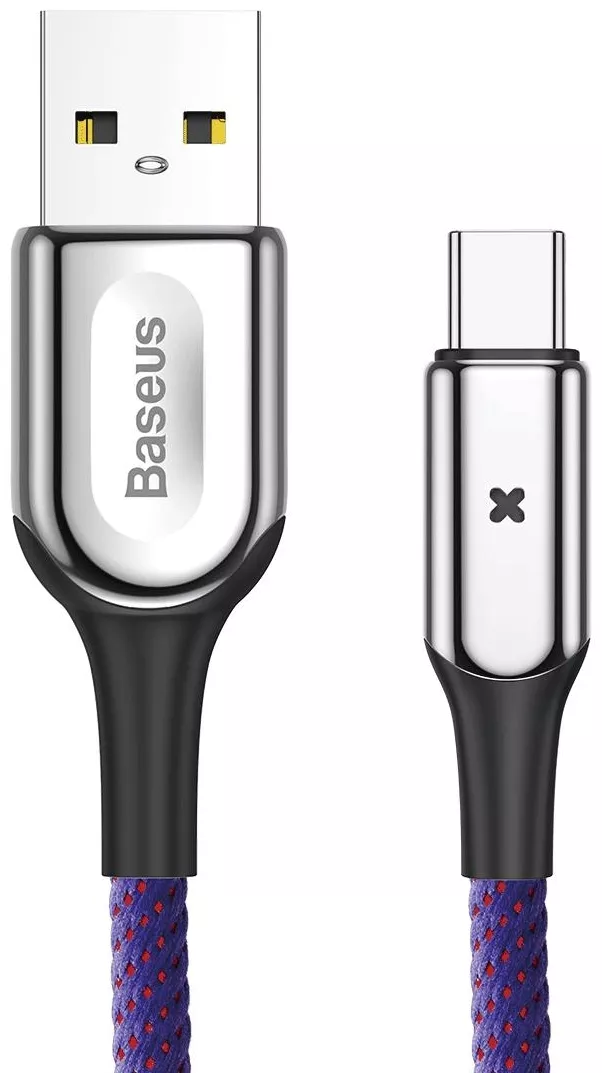 Кабель Baseus X-Type Light USB-A - Type-C 15w 3a 1м cable Purple (CATXD-A05) - фото 2