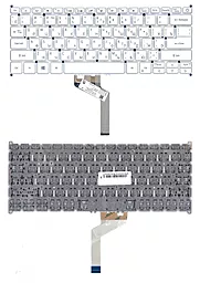 Клавіатура для ноутбуку Acer Aspire Swift 7 SF713-51 без рамки White