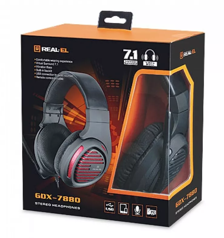 Навушники REAL-EL GDX-7880 Black - фото 5
