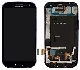 Дисплей Samsung Galaxy S3 Neo з тачскріном і рамкою, оригінал, Blue