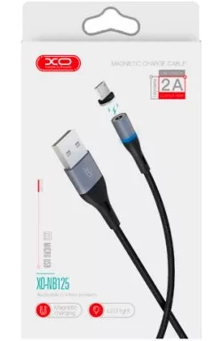Кабель XO NB125 Magnetic USB-A - micro USB 10.5w 1м cable Black - фото 3