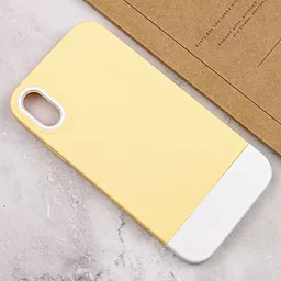 Чохол Epik TPU+PC Bichromatic для Apple iPhone XR (6.1")  Creamy-yellow / White - мініатюра 4