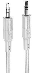 Аудио кабель Hoco UPA27 Spirit transparent AUX mini Jack 3.5mm M/M cable 1.2 м gray
