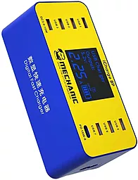 Сетевое зарядное устройство MECHANIC iCharge 8P 7xUSB-A+USB-C 60W PD/QC3.0 Blue/Yellow - миниатюра 3
