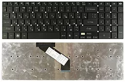 Клавиатура для ноутбука Acer Gateway NV55 без рамки горизонтальный энтер черная