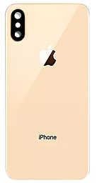 Задняя крышка корпуса Apple iPhone XS Max со стеклом камеры Gold - фото Задняя крышка корпуса Apple iPhone XS Max со стеклом камеры Gold