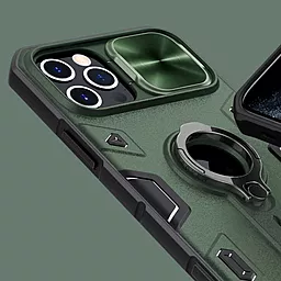 Чехол Nillkin TPU+PC CamShield Armor (шторка камеру) Apple iPhone 12 Pro Max Green - миниатюра 2