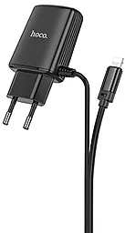 Сетевое зарядное устройство Hoco C82A 2.4a 2xUSB-A ports charger + Lightning cable black - фото Сетевое зарядное устройство Hoco C82A 2.4a 2xUSB-A ports charger + Lightning cable black