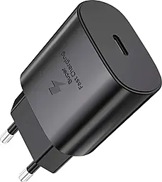 Сетевое зарядное устройство WUW C253 25w PD/QC3.0 USB-C port fast charger Black - фото Сетевое зарядное устройство WUW C253 25w PD/QC3.0 USB-C port fast charger Black