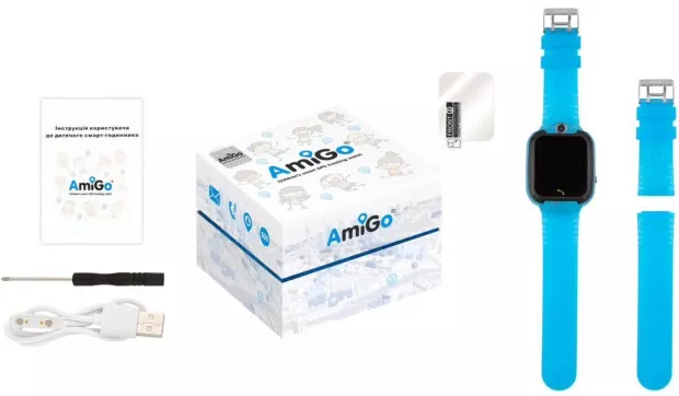 Смарт-часы AmiGo GO007 Flexi GPS Blue - фото 7