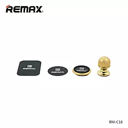 Держатель магнитный Remax RM-C18 Magnetic Gold - миниатюра 4 Держатель магнитный Remax RM-C18 Magnetic Gold - миниатюра 4
