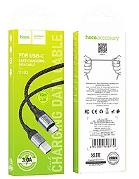 Кабель USB Hoco X102 Fresh 18w 3a USB Type-C cable black - миниатюра 8