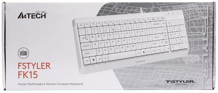 Клавиатура A4Tech Fstyler FK15 USB White - фото 10