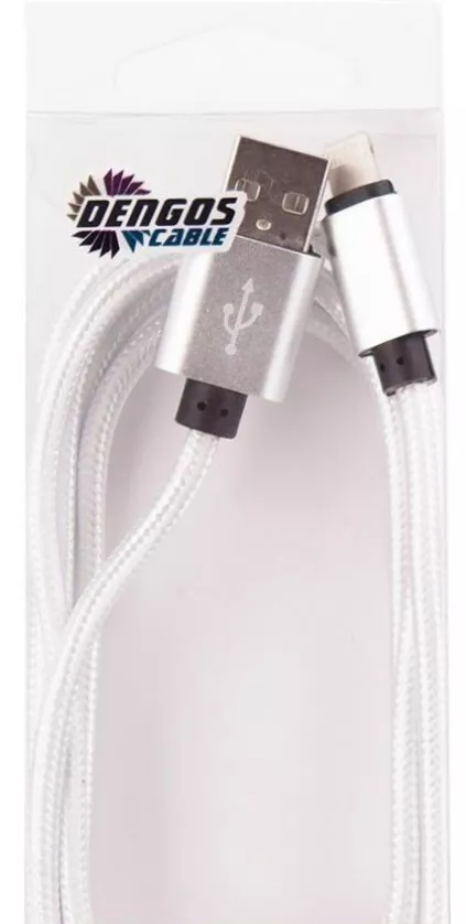 Кабель Dengos USB-A - Lightning 12w 2.4a 1.5м cable White (NTK-L-DL-White) - фото 2