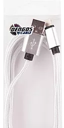 Кабель Dengos USB-A - Lightning 12w 2.4a 1.5м cable White (NTK-L-DL-White) - миниатюра 2 Кабель Dengos USB-A - Lightning 12w 2.4a 1.5м cable White (NTK-L-DL-White) - миниатюра 2