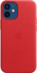 Чехол Apple Leather Case with MagSafe for iPhone 12 Mini Red