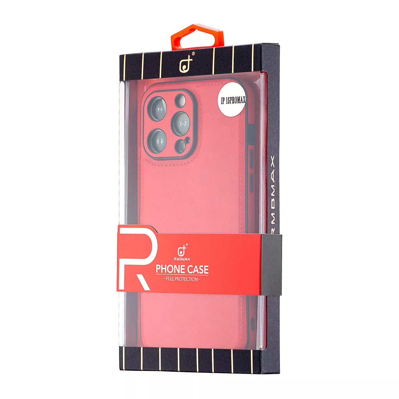 Чохол Jinduka Leather Protected Camera для Apple iPhone 15 Pro Max Red - фото 3