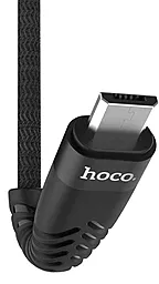 Кабель Hoco UD02 Grandiose USB-A - micro USB 12w 3a 1м cable Black - мініатюра 2 Кабель Hoco UD02 Grandiose USB-A - micro USB 12w 3a 1м cable Black - мініатюра 2