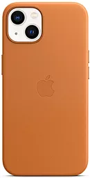 Чехол Apple Leather Case with MagSafe for iPhone 13 Golden Brown